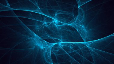 Soyut fraktal ışık arkaplanı 3 boyutlu oluşturuluyor