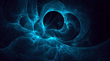 Soyut fraktal ışık arkaplanı 3 boyutlu oluşturuluyor