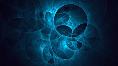 Soyut fraktal ışık arkaplanı 3 boyutlu oluşturuluyor