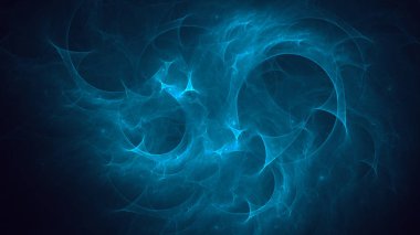 Soyut fraktal ışık arkaplanı 3 boyutlu oluşturuluyor