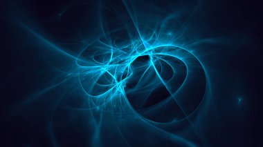 Soyut fraktal ışık arkaplanı 3 boyutlu oluşturuluyor