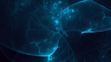 Soyut fraktal ışık arkaplanı 3 boyutlu oluşturuluyor