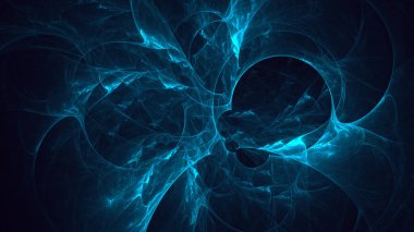 Soyut fraktal ışık arkaplanı 3 boyutlu oluşturuluyor