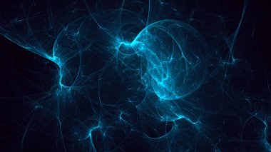 Soyut fraktal ışık arkaplanı 3 boyutlu oluşturuluyor