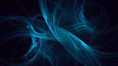 Soyut fraktal ışık arkaplanı 3 boyutlu oluşturuluyor