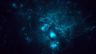 Soyut fraktal ışık arkaplanı 3 boyutlu oluşturuluyor