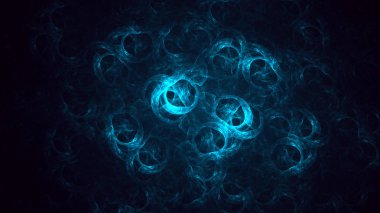 Soyut fraktal ışık arkaplanı 3 boyutlu oluşturuluyor