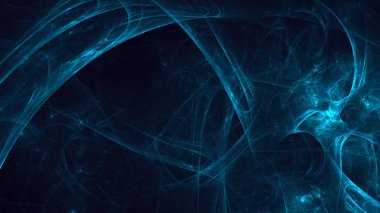 Soyut fraktal ışık arkaplanı 3 boyutlu oluşturuluyor