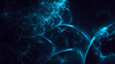 Soyut fraktal ışık arkaplanı 3 boyutlu oluşturuluyor