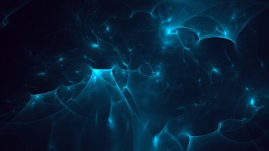 Soyut fraktal ışık arkaplanı 3 boyutlu oluşturuluyor
