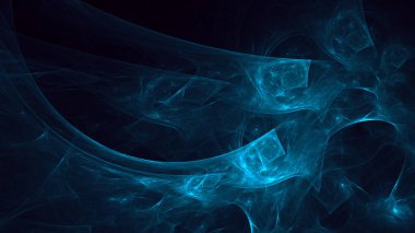 Soyut fraktal ışık arkaplanı 3 boyutlu oluşturuluyor