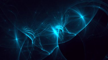 Soyut fraktal ışık arkaplanı 3 boyutlu oluşturuluyor