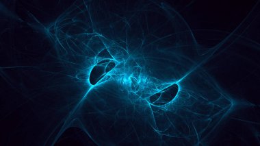 Soyut fraktal ışık arkaplanı 3 boyutlu oluşturuluyor