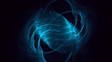 Soyut fraktal ışık arkaplanı 3 boyutlu oluşturuluyor