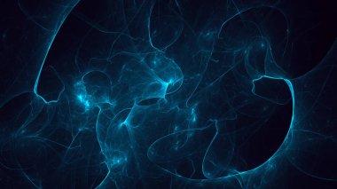 Soyut fraktal ışık arkaplanı 3 boyutlu oluşturuluyor