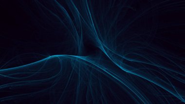 Soyut fraktal ışık arkaplanı 3 boyutlu oluşturuluyor