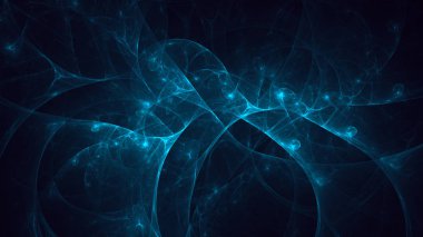 Soyut fraktal ışık arkaplanı 3 boyutlu oluşturuluyor