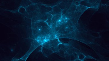 Soyut fraktal ışık arkaplanı 3 boyutlu oluşturuluyor