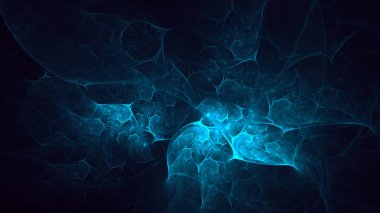 Soyut fraktal ışık arkaplanı 3 boyutlu oluşturuluyor