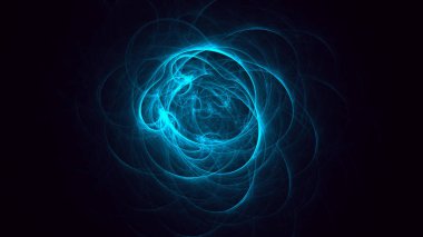 Soyut fraktal ışık arkaplanı 3 boyutlu oluşturuluyor
