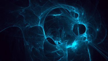 Soyut fraktal ışık arkaplanı 3 boyutlu oluşturuluyor