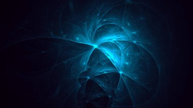 Soyut fraktal ışık arkaplanı 3 boyutlu oluşturuluyor