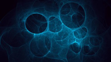 Soyut fraktal ışık arkaplanı 3 boyutlu oluşturuluyor