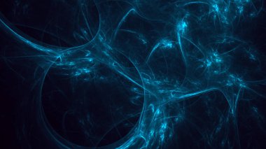 Soyut fraktal ışık arkaplanı 3 boyutlu oluşturuluyor