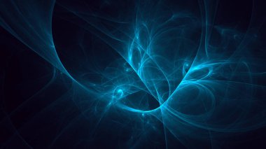 Soyut fraktal ışık arkaplanı 3 boyutlu oluşturuluyor