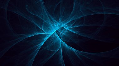 Soyut fraktal ışık arkaplanı 3 boyutlu oluşturuluyor