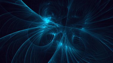 Soyut fraktal ışık arkaplanı 3 boyutlu oluşturuluyor