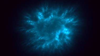 Soyut fraktal ışık arkaplanı 3 boyutlu oluşturuluyor