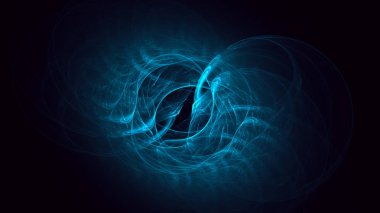 Soyut fraktal ışık arkaplanı 3 boyutlu oluşturuluyor