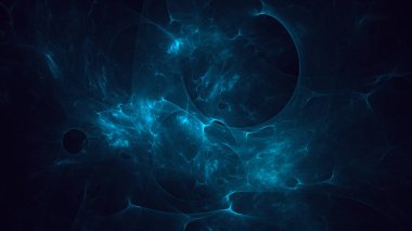 Soyut fraktal ışık arkaplanı 3 boyutlu oluşturuluyor
