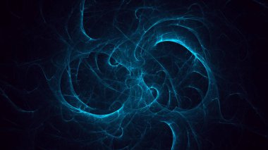 Soyut fraktal ışık arkaplanı 3 boyutlu oluşturuluyor