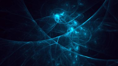 Soyut fraktal ışık arkaplanı 3 boyutlu oluşturuluyor