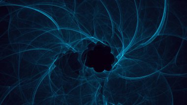 Soyut fraktal ışık arkaplanı 3 boyutlu oluşturuluyor