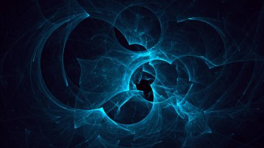 Soyut fraktal ışık arkaplanı 3 boyutlu oluşturuluyor