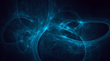 Soyut fraktal ışık arkaplanı 3 boyutlu oluşturuluyor