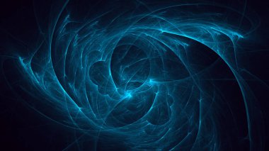 Soyut fraktal ışık arkaplanı 3 boyutlu oluşturuluyor