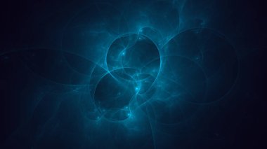 Soyut fraktal ışık arkaplanı 3 boyutlu oluşturuluyor