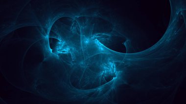 Soyut fraktal ışık arkaplanı 3 boyutlu oluşturuluyor