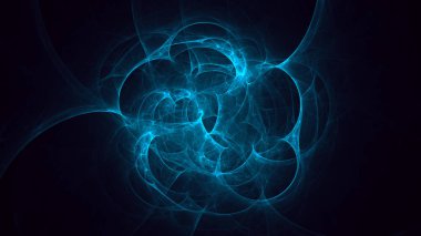 Soyut fraktal ışık arkaplanı 3 boyutlu oluşturuluyor