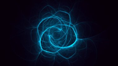 Soyut fraktal ışık arkaplanı 3 boyutlu oluşturuluyor