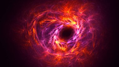 Soyut fraktal ışık arkaplanı 3 boyutlu oluşturuluyor