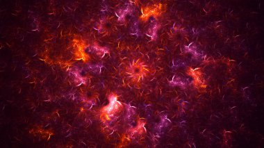 Soyut fraktal ışık arkaplanı 3 boyutlu oluşturuluyor