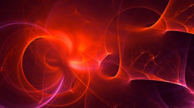 Soyut fraktal ışık arkaplanı 3 boyutlu oluşturuluyor