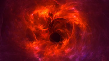 Soyut fraktal ışık arkaplanı 3 boyutlu oluşturuluyor