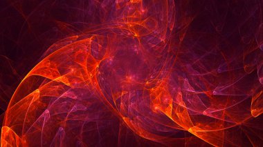 Soyut fraktal ışık arkaplanı 3 boyutlu oluşturuluyor