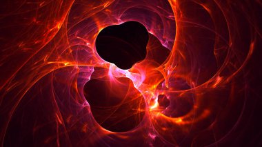 Soyut fraktal ışık arkaplanı 3 boyutlu oluşturuluyor